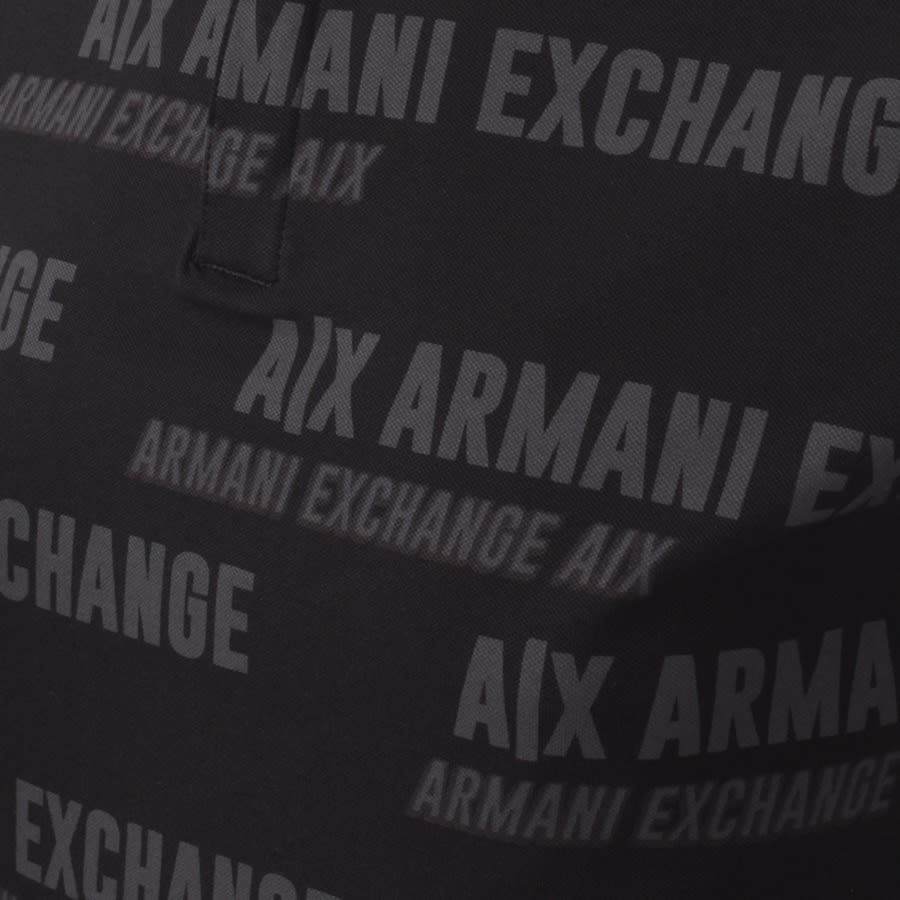 Alternative Image for ProductArmani Exchange Logo Polo T Shirt Black3